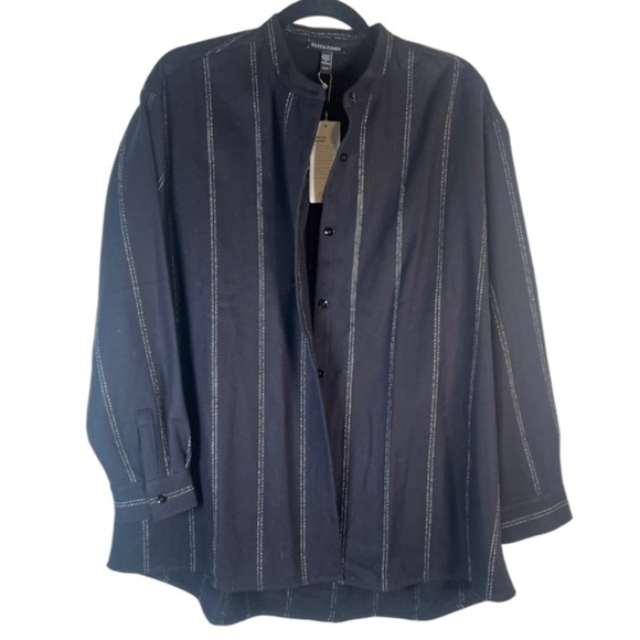 Black Striped Button-Up Shirt - Picture 14 of 14